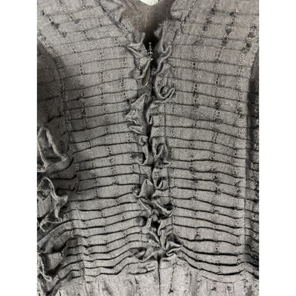 BTB Los Angeles Tiered Ruffle Maxi Dress Size Small Black Boho Dark Romantic - Picture 4 of 16